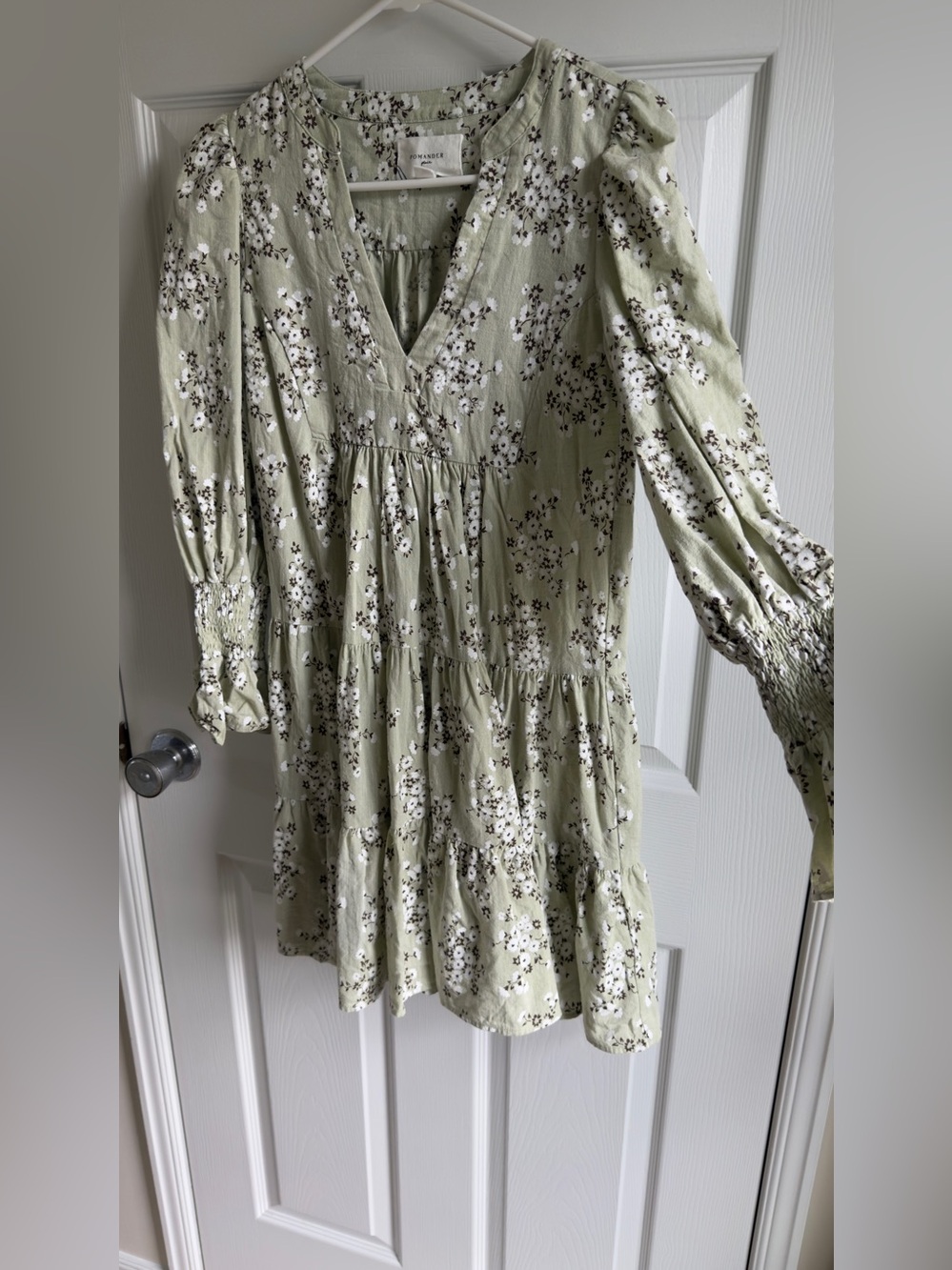 Pomander Place Tuckernuck Green Ditsy Floral Kenzo Dress XXS - Picture 3 of 6